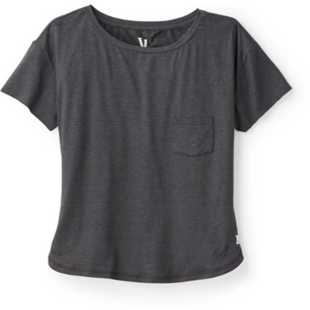 Vuori Lux Gray Charcoal Athletic Casual Pocket Tee Medium
